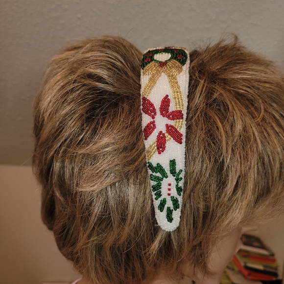 Christmas beaded headband - Picture 1 of 3